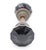 Early 20th Century Pair of Vintage Fluted Very Deep Dark Purple Glass Door Knobs For Sale - Image 5 of 5