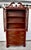 Vintage Chippendale Style Mahogany China Cabinet Hutch Serpentine Swan Neck For Sale - Image 13 of 15