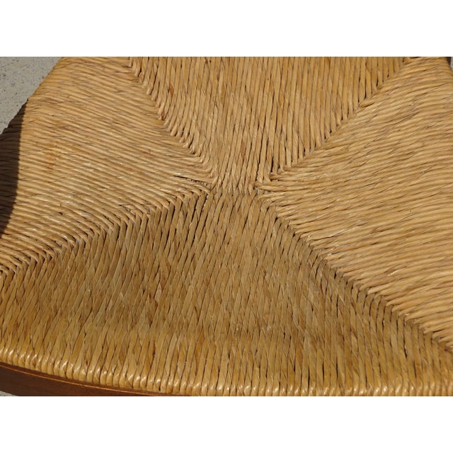 Brown Wood and Straw Grandfathers Armchair, 1980s For Sale - Image 8 of 18