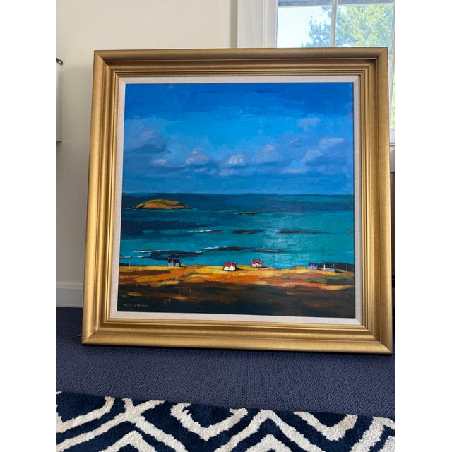 Nigel Grounds Isle of Skye Oil on Board 38" X 38", Framed For Sale In New York - Image 6 of 7