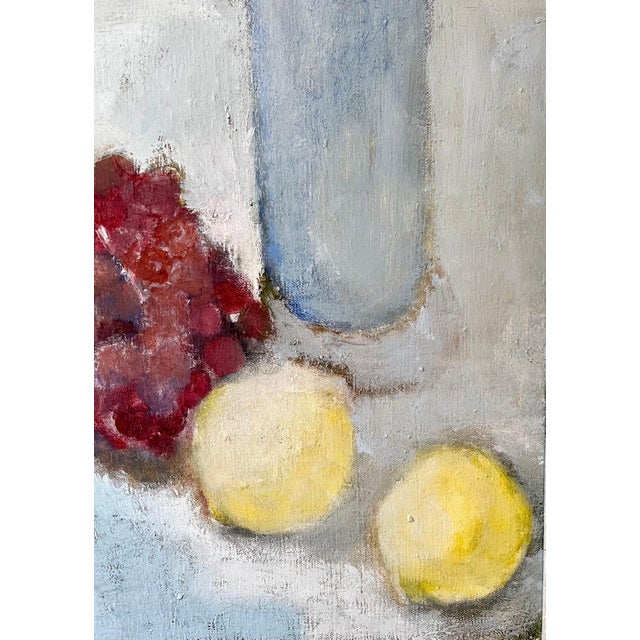 Blue Betsy Podlach, Fruit Still Life Oil Painting Betsy Podlach American Post Feminist Modernist Art For Sale - Image 8 of 11