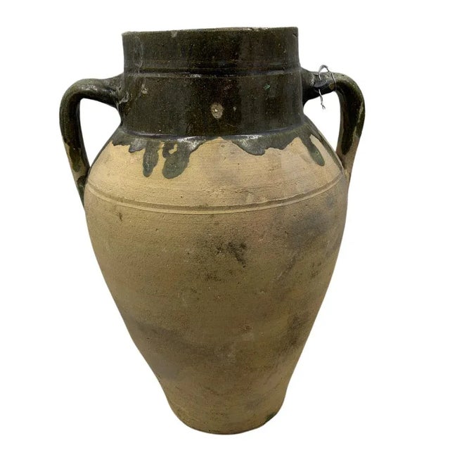 French Provincial Vintage Turkish Terracotta Oil Jar For Sale - Image 3 of 6