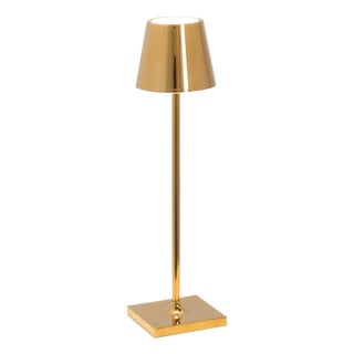 Zafferano Poldina Micro Lamp, Glossy Gold For Sale
