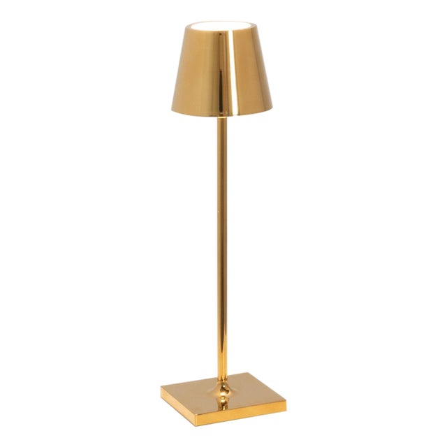 Zafferano Poldina Micro Lamp, Glossy Gold For Sale