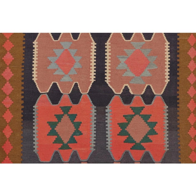 Tribal 1950s Vintage Persian Kilim in Polychromatic Geometric Patterns by Rug & Kilim For Sale - Image 3 of 8