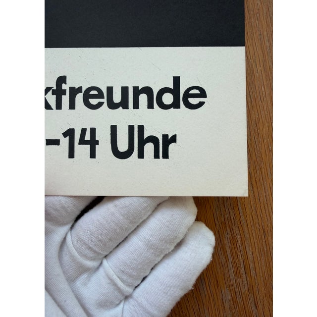 Hans Joachim Zeidler (Born 1935), Galerie Für Graphikfreunde Frankfurt, Exhibition Poster, Printed in German For Sale - Image 4 of 13