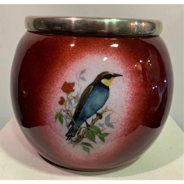 Modern Antique Silver Enameled Vase For Sale - Image 3 of 6