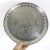 Vintage Large Round Silver Plated Tray With Small Feet Pierced Side Plate Embossed For Sale - Image 4 of 8