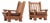 A Pair of French Brutalist Style Oak Armchairs, C. 1960. For Sale