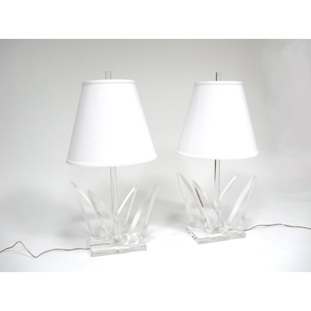 Pair of Lucite Table Lamps by Van Teal For Sale In Chicago - Image 6 of 9