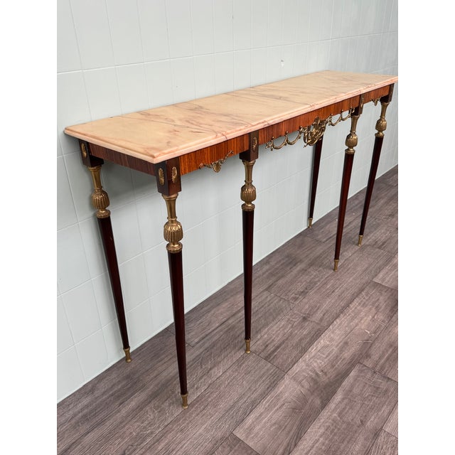 Vintage Italian Console with Marble Top, 1960s For Sale - Image 6 of 11