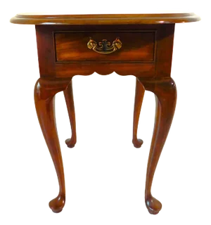 Stickley Furniture Oval Solid Wood Side/End Accent Table W/ Drawer