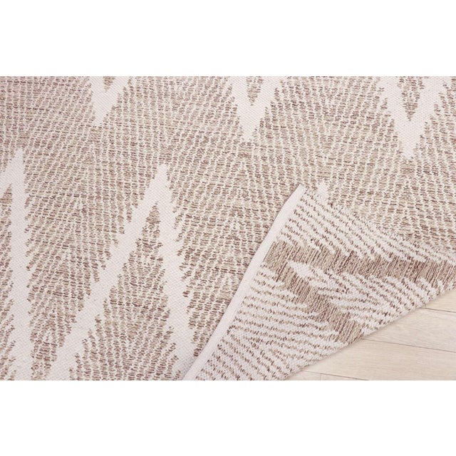 Modern Pasargad Home Simplicity Beige Cotton Area Rug- 9' 0" X 12' 0" For Sale - Image 3 of 7