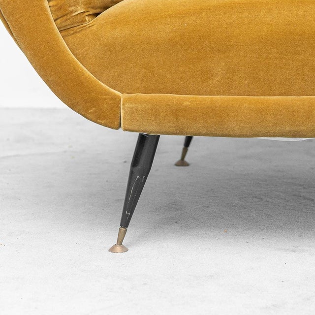 Velvet Armchairs by Gigi Radice, 1950s, Set of 2 For Sale - Image 6 of 11
