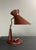 Metal Mid-Century French Red Leather Wrapped Desk Lamp attributed to Jacques Adnet, 1950s For Sale - Image 7 of 18