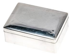 Luxurious Minimalist Small Antique Sterling Silver Trinket Jewelry Box Asian Style Home Decor