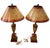 Vintage Neoclassical Faux Marble Painted Wooden Table Lamps With Matching Shades - a Pair For Sale In West Palm - Image 6 of 12