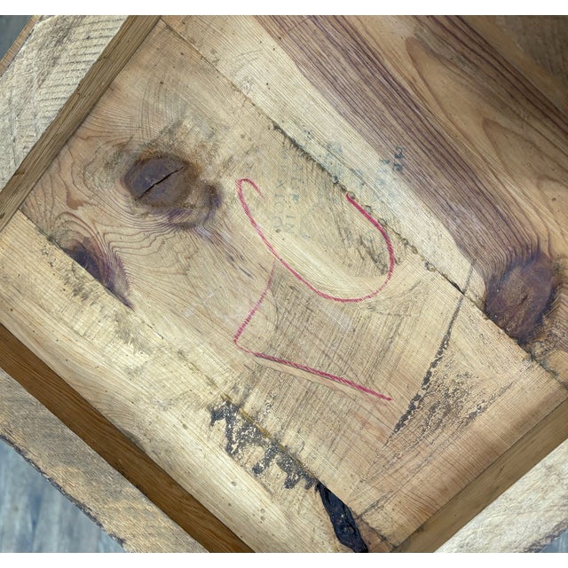 Brown Vintage Mexican Primitive Rustic Style Pine Dining Chairs - Set of 4 For Sale - Image 8 of 12