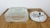 White Vintage Glass Wall or Ceiling Light, 1970s For Sale - Image 8 of 16