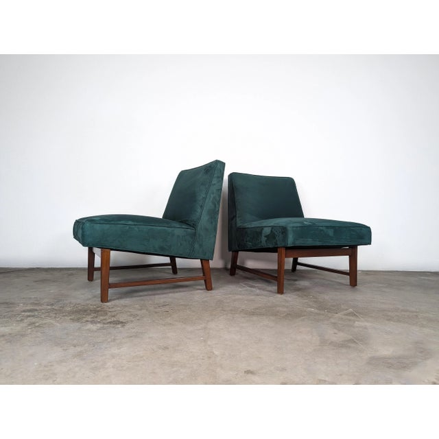 1950s Pair of 1950s Slipper Chairs by Edward Wormley for Dunbar For Sale - Image 5 of 8