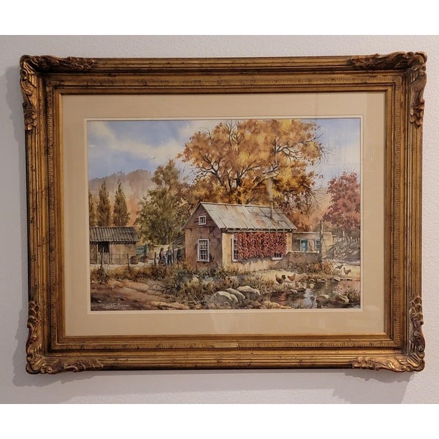 "Wall of Fire" New Mexico Original Watercolor by Stefan Kramer For Sale - Image 10 of 13