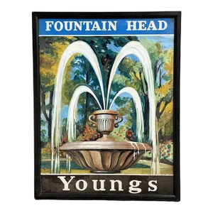 English Pub Sign, "Fountain Head"