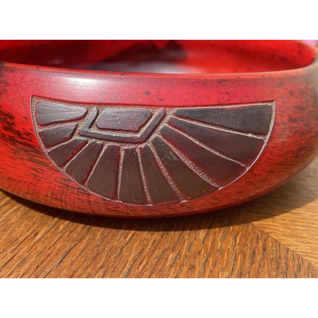 Art Deco Red Glass Cup from Legras For Sale - Image 3 of 12