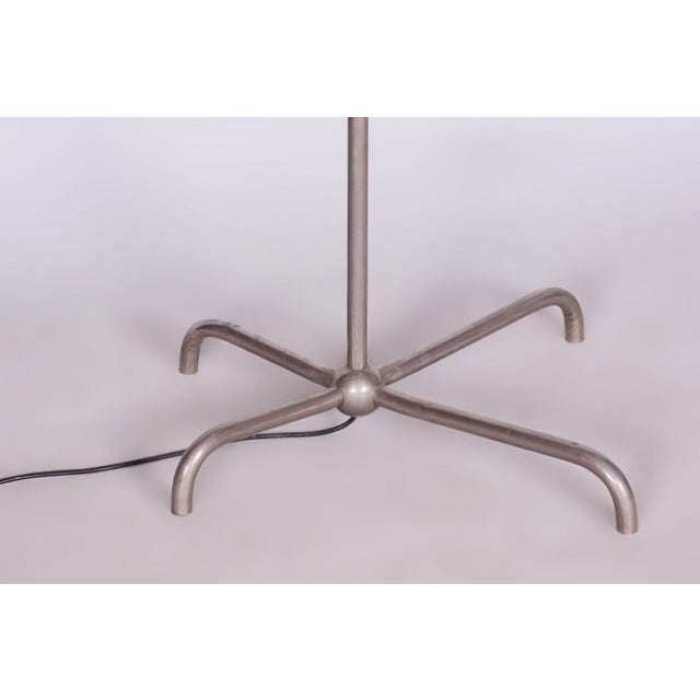 Bauhaus Chrome Floor Lamp attributed to Hynek Gottwald, Former Czechoslovakia, 1930s For Sale - Image 4 of 11