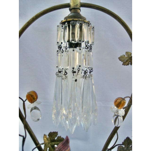 Meissen Porcelain Bird Porcelain Crystal Lamp Circa 1920 For Sale - Image 4 of 13
