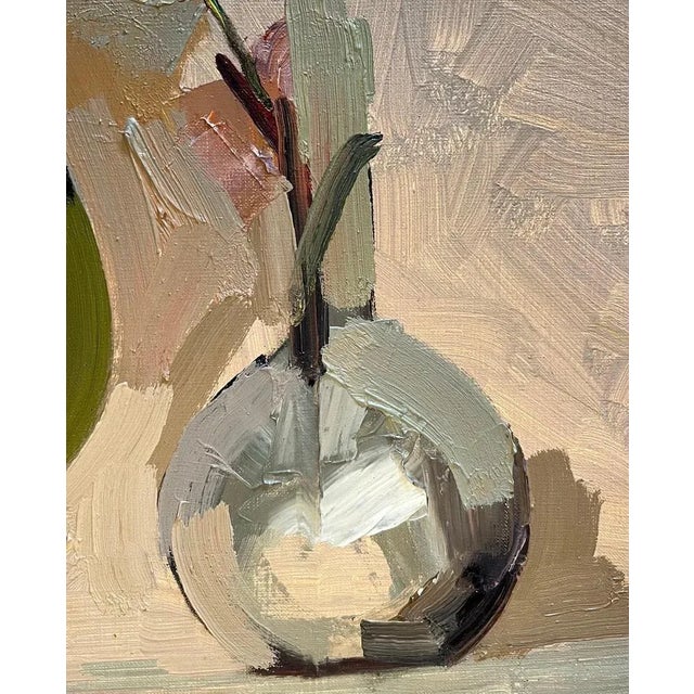 René Guinand, Faded Flowers, 1980s, Oil on Canvas For Sale - Image 7 of 14