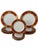 Ceramic 1970s Sango Cumberland Japanese Paprika & Gold Porcelain Dinnerware 15 Pieces For Sale - Image 7 of 8