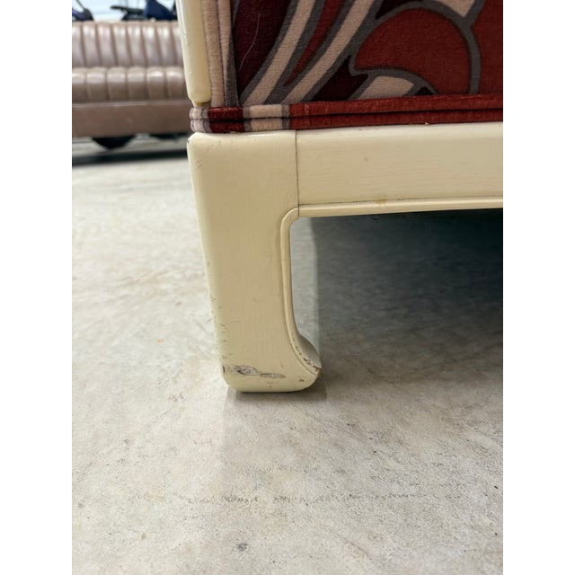 Hollywood Regency Mohair Velvet 60's Loveseat For Sale - Image 9 of 18