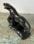 Mid-Century Modern Vintage Ceramic Black Panther on Log Planter For Sale - Image 3 of 11
