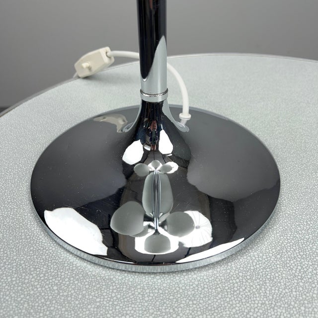 Space Age Table Lamp with Tulip Base and White Opal Glass Globes, Germany, 1970s For Sale - Image 6 of 8