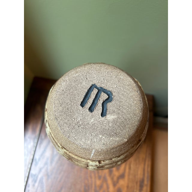 1960s Mid-Century Studio Fat Lava Glaze Stoneware Vessel For Sale - Image 5 of 5