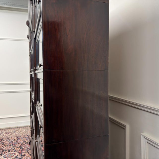 Classic English Bookcase in the style of Globe-Wernicke For Sale - Image 4 of 16