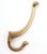 Newly made polished brass wall hook featuring a curved gooseneck body and ball shaped end. Stamped 42239 KBC. Mounting...
