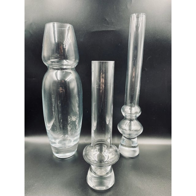 Simple and stunning Trio of Marquis by Waterford Modernist Vases is quite Rare, especially since all three pieces are...