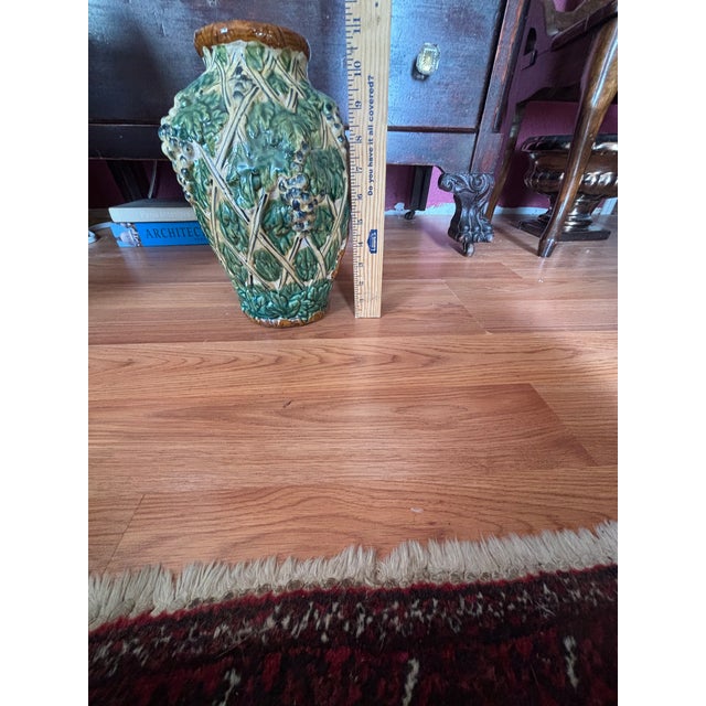 Italian Majolica Clay Vase 1970’s For Sale - Image 4 of 8