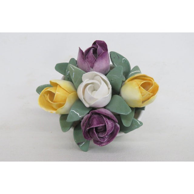 This gorgeous Basket of Tulips is made of fine bone china. This darling collectible is marked on the bottom with the...
