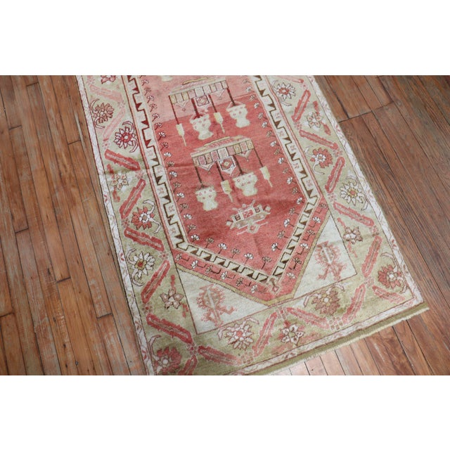 Early 20th Century Zabihi Collection Turkish Oushak Runner - 3'4" x 13'4" For Sale - Image 4 of 6
