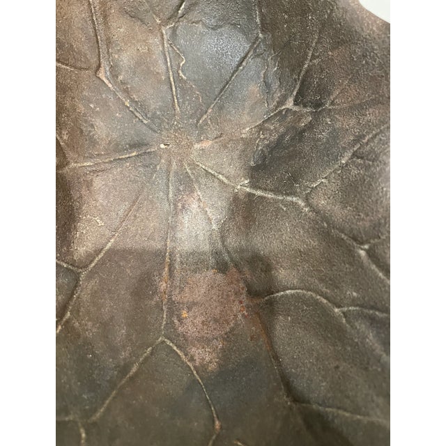 1960s 1960s Metal Lotus Lilly Bowl For Sale - Image 5 of 8