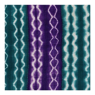 Early 20th Century Yoruba Tie-Dyed Textile Purple and Green Nigeria 63x38 inch For Sale