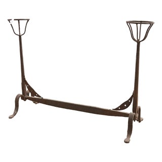 Wrought Iron Fireplace Andiron, 1700s For Sale