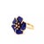 Late 20th Century Rosato Diamond 18k Rose Gold Purple Enamel Flower Ring, Size 6.5 For Sale - Image 5 of 8