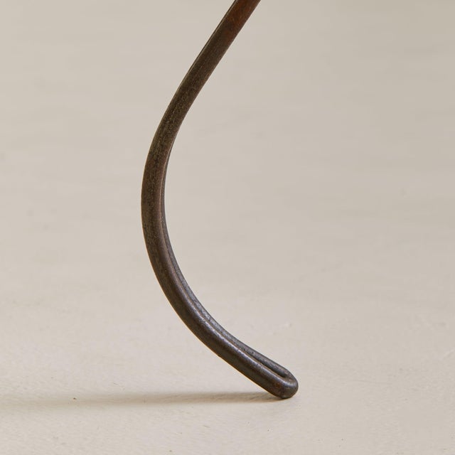 French Art Deco Round Pink Marble + Wrought Iron Coffee Table, 1930s For Sale In Chicago - Image 6 of 9