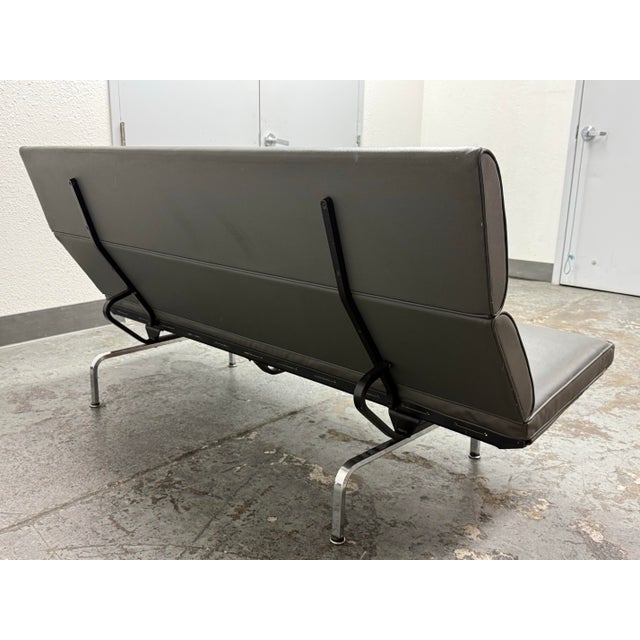 Circa 2004 Eames for Herman Miller Eames Vinyl Sofa Compact For Sale In San Francisco - Image 6 of 12