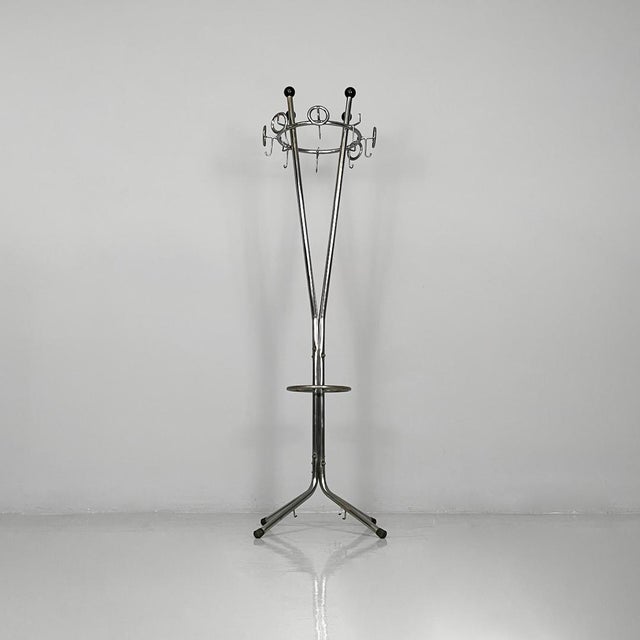 Mid-Century Modern Italian Plastic and Metal Coat Rack, 1960s For Sale - Image 17 of 17