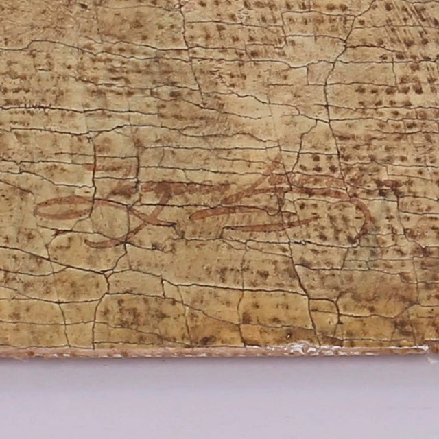 Fresco Style Oil Painting on Burlap by Jacques Lamy For Sale In West Palm - Image 6 of 11