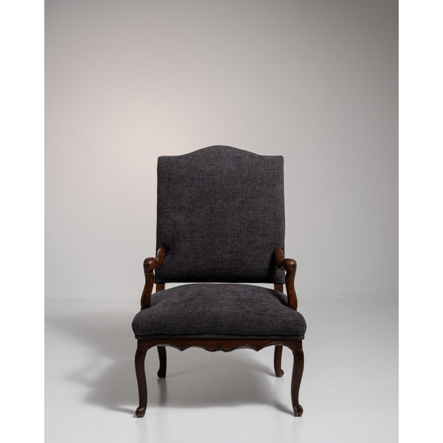 19th Century Louis XV Black Wood Club Chairs For Sale - Image 9 of 15